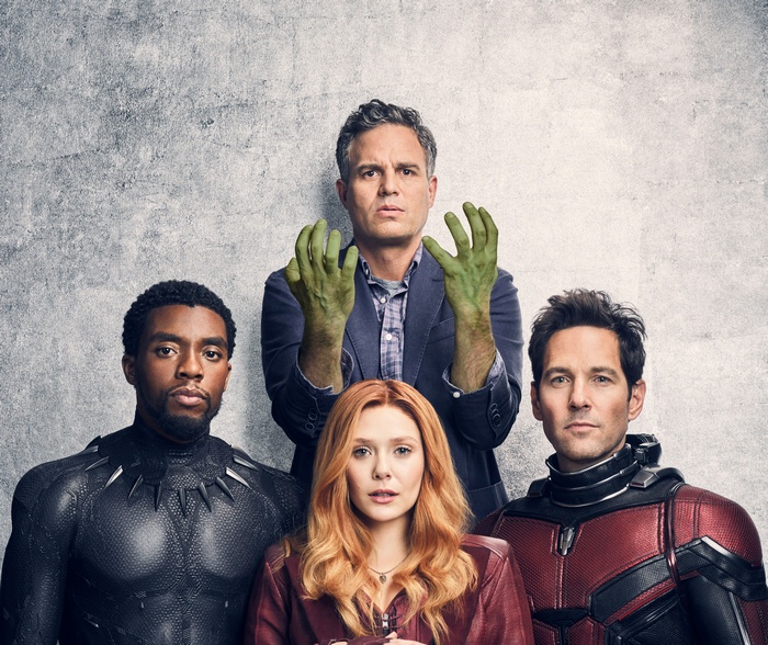 Hulk, Ant-Man, Black Panther, and Scarlet Witch from Avengers: Infinity War 4K