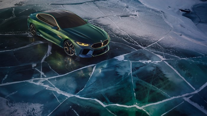 BMW M8 Concept Car on Ice
