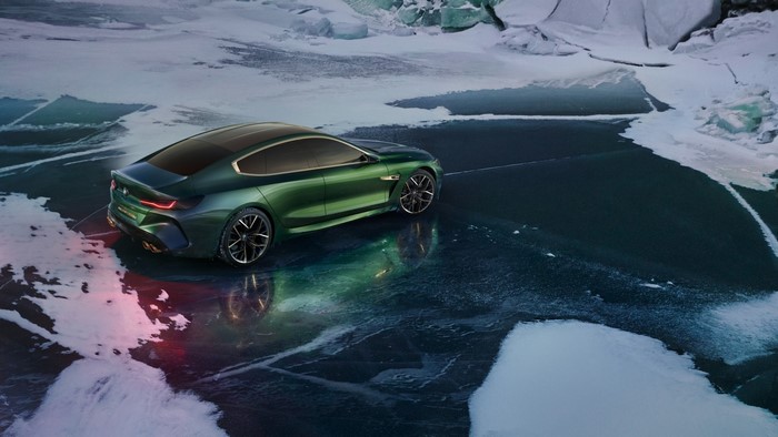 BMW M8 Concept car on ice