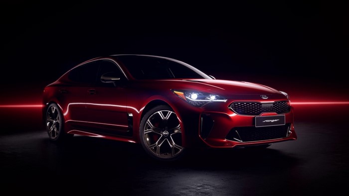 Red Kia Stinger car