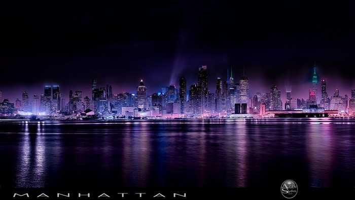 Manhattan Skyline at Night
