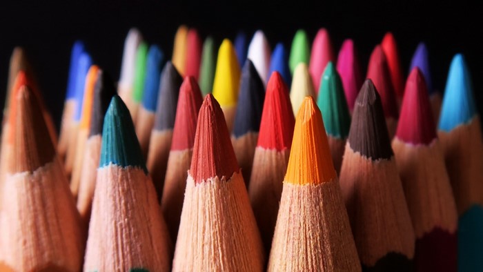 Close-up of colored pencils