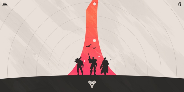 Destiny Warlock, Hunter, and Titan silhouettes