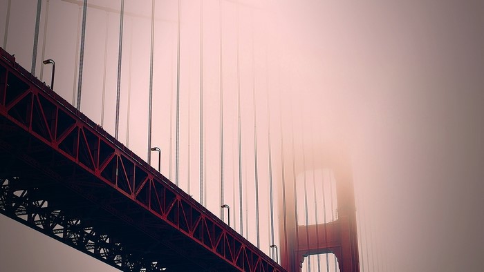 Golden Gate Bridge in fog