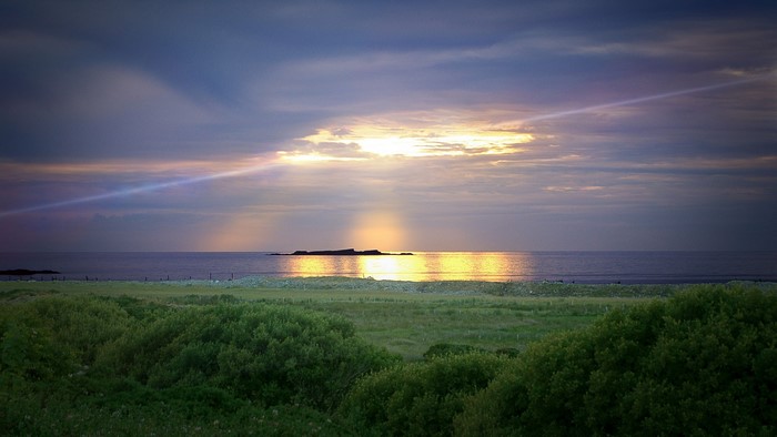 4K Evening Sunset Over the Ocean