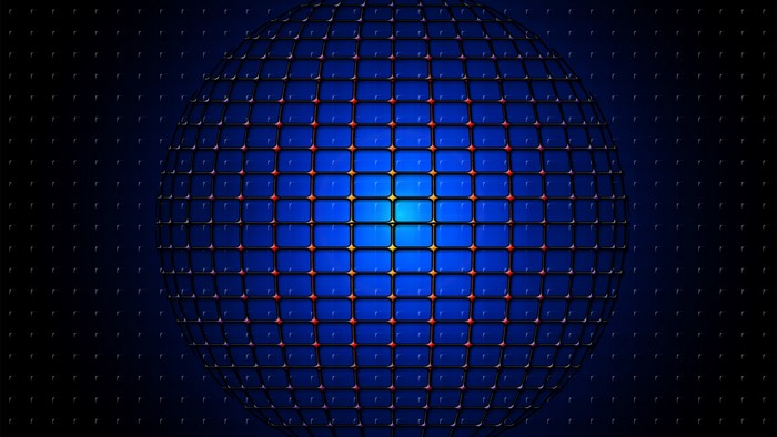 4K Sphere with Grid Pattern
