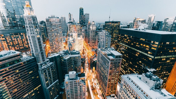 Chicago Skyline at Dusk