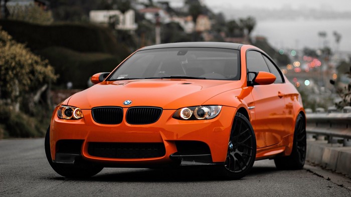 Orange BMW M3 Coupe