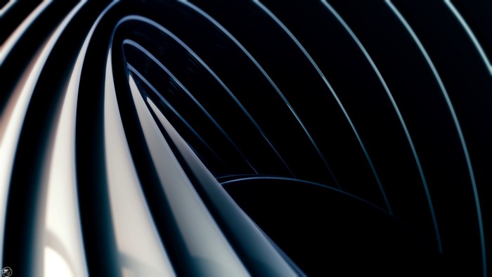 Abstract dark metallic curves
