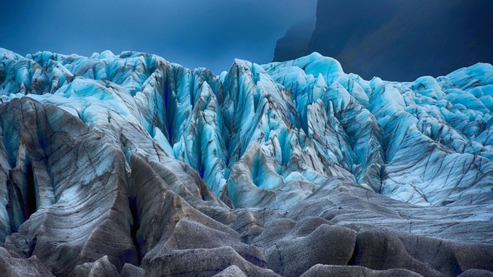 Blue Glacier Ice Formations