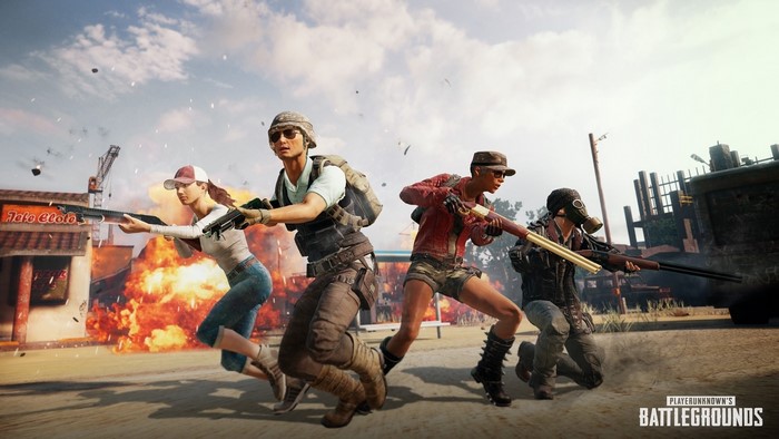 PlayerUnknown's Battlegrounds characters in action