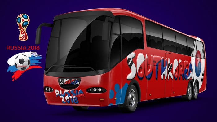 South Korea Bus for Russia 2018 FIFA World Cup