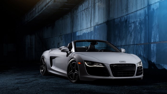 White Audi R8 Convertible
