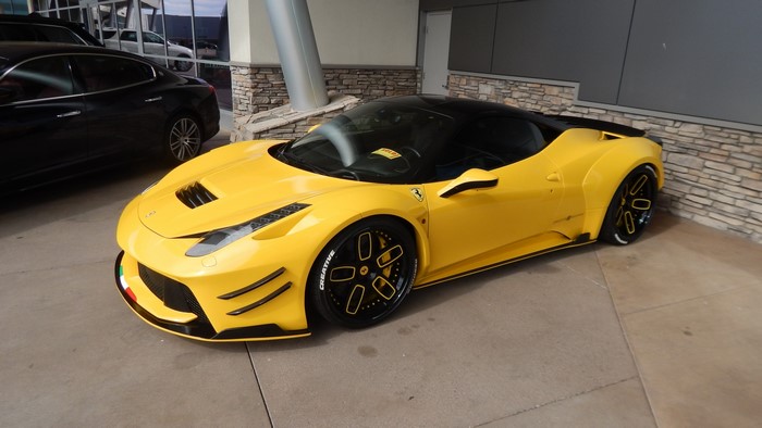 Yellow Ferrari 458 Italia