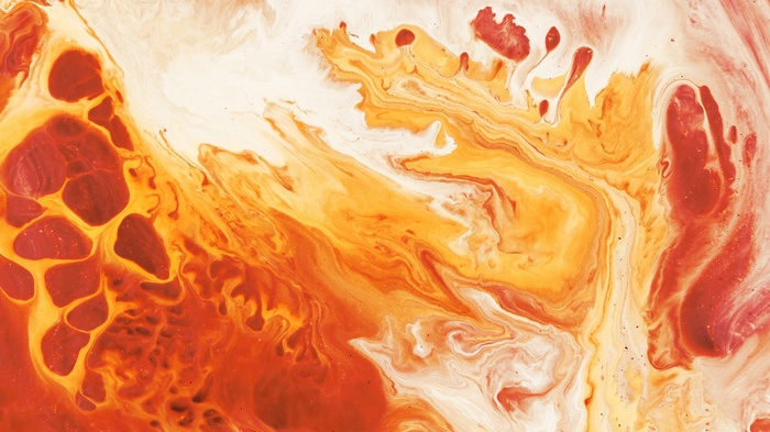 Orange and Red Fluid Abstract Art 4K