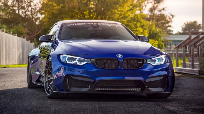 Blue BMW M4 Coupe