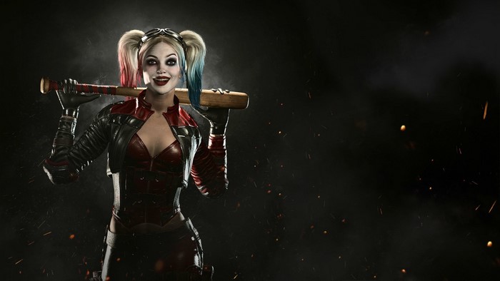 Harley Quinn holding a baseball bat