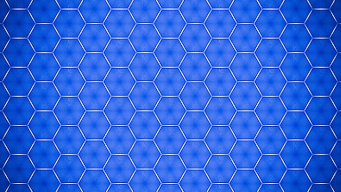Blue Hexagonal Grid Pattern