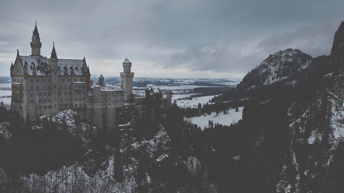 Neuschwanstein Castle in winter