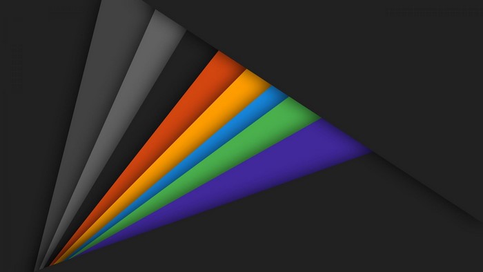 Abstract Material Design Wallpaper with Rainbow Stripes