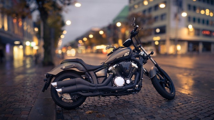 Yamaha Bolt R-Spec motorcycle on a city street