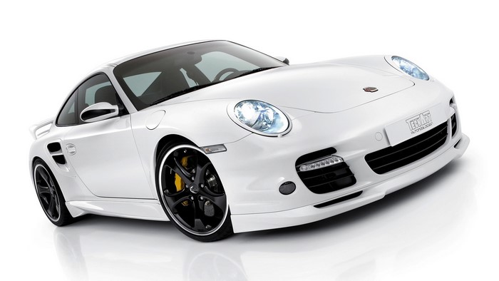 White Porsche 911 Turbo