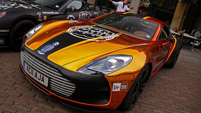 Aston Martin One-77 with Puma and New Era branding