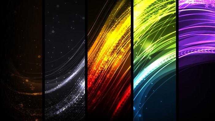 Abstract colorful light streaks