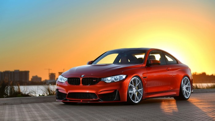 Orange BMW M4 Coupe