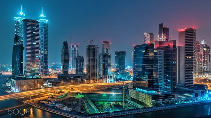 Dubai Skyline at Night