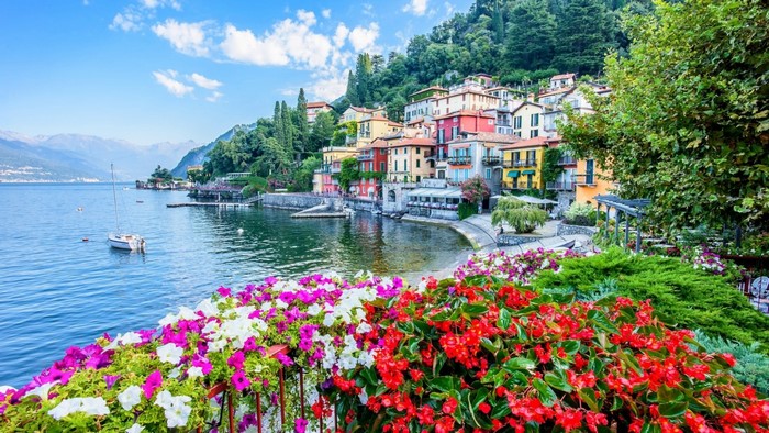 Colorful village on Lake Como, Lombardy, Italy