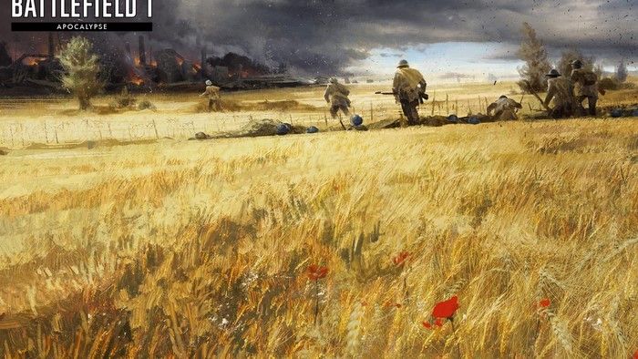 Battlefield 1 Apocalypse soldiers in a wheat field