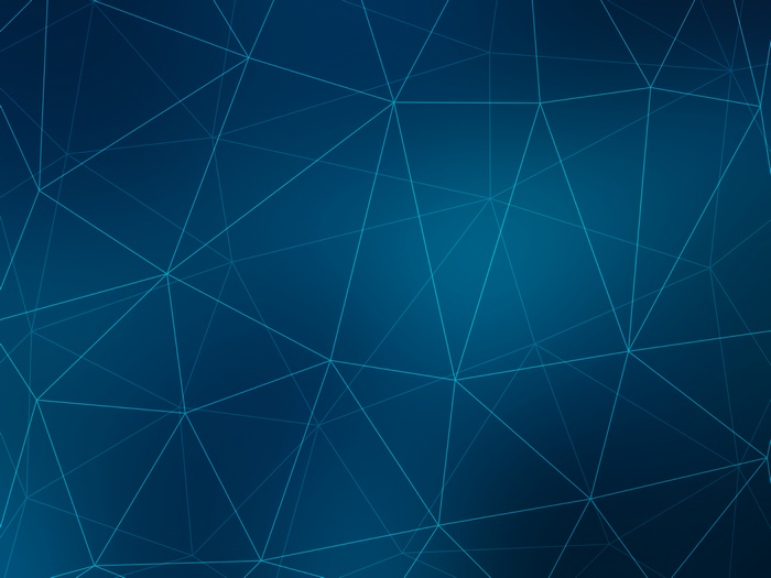 Blue network of lines and polygons