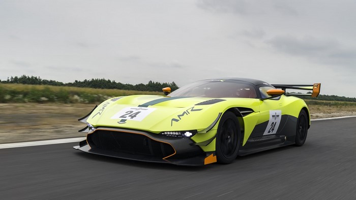 Aston Martin Vulcan race car on track