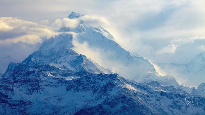 Mount Everest in Clouds