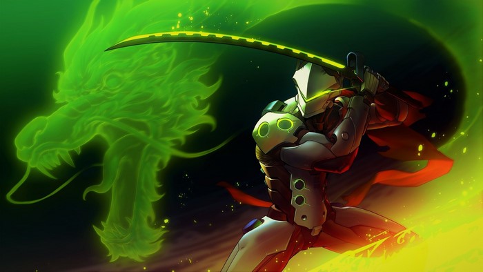 Genji and Dragon Spirit from Overwatch