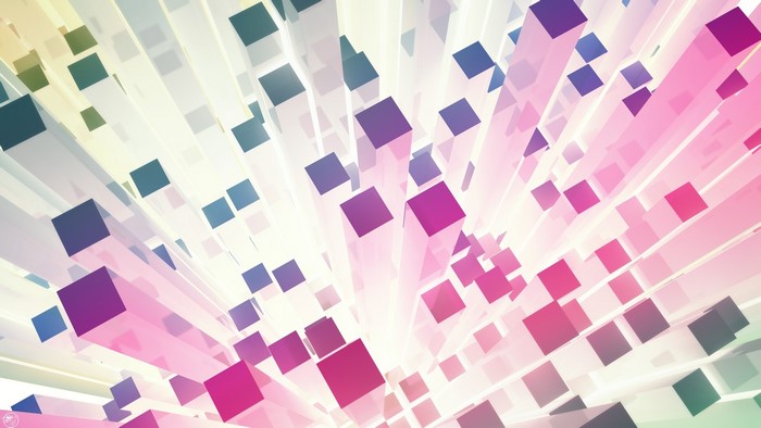 Abstract geometric shapes with gradient colors