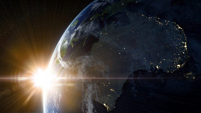 4K Earth Sunrise Over Australia