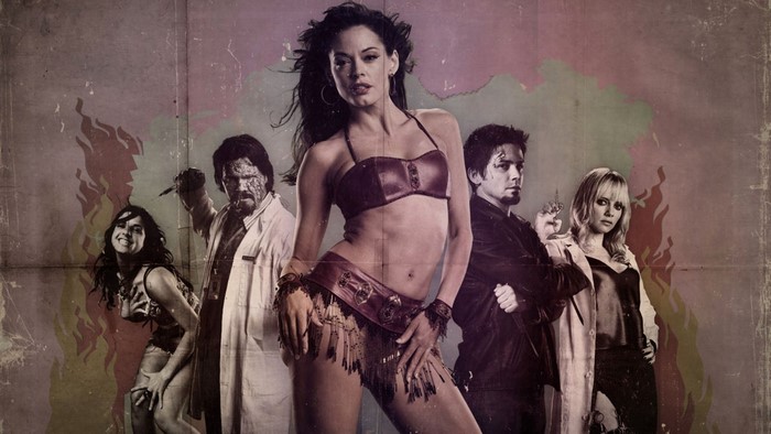 Grindhouse Movie Poster with Characters