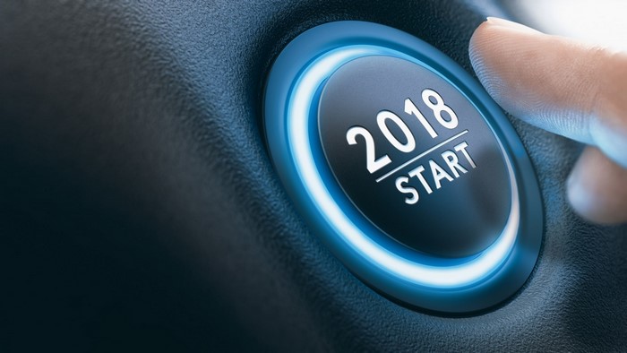 Finger pressing 2018 start button