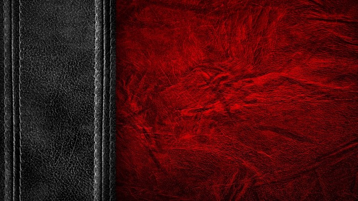 Black and Red Leather Texture with Stitching