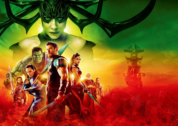Thor Ragnarok characters Hela, Thor, Hulk, Loki, Valkyrie, Odin