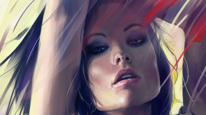 Painting of Olivia Wilde