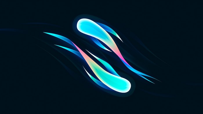 Abstract Blue and Pink Swirls