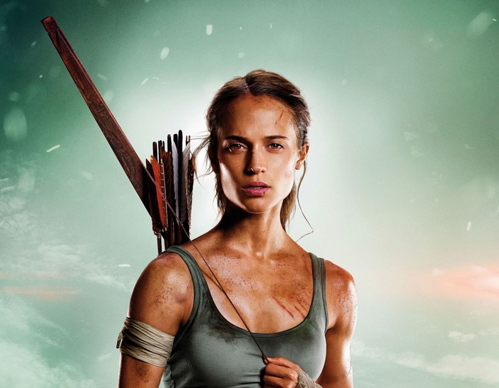 Lara Croft from Tomb Raider with bow and arrows