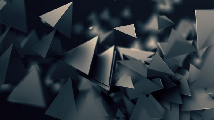 3D Triangular Prisms Abstract Background