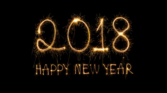 Happy New Year 2018 Sparklers