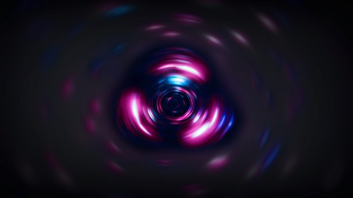 Abstract swirling pink and blue lights
