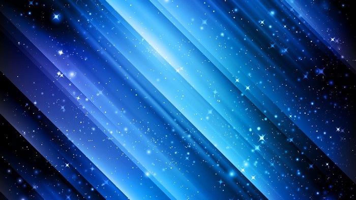 Blue abstract background with diagonal lines and stars