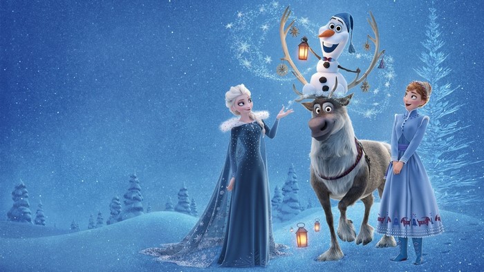 Elsa, Anna, Olaf, and Sven from Frozen